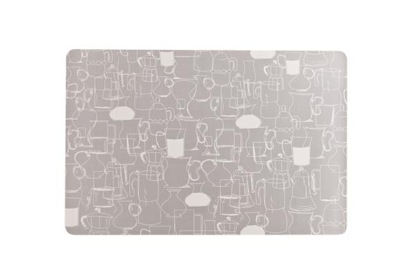 Tischset Plastik grau